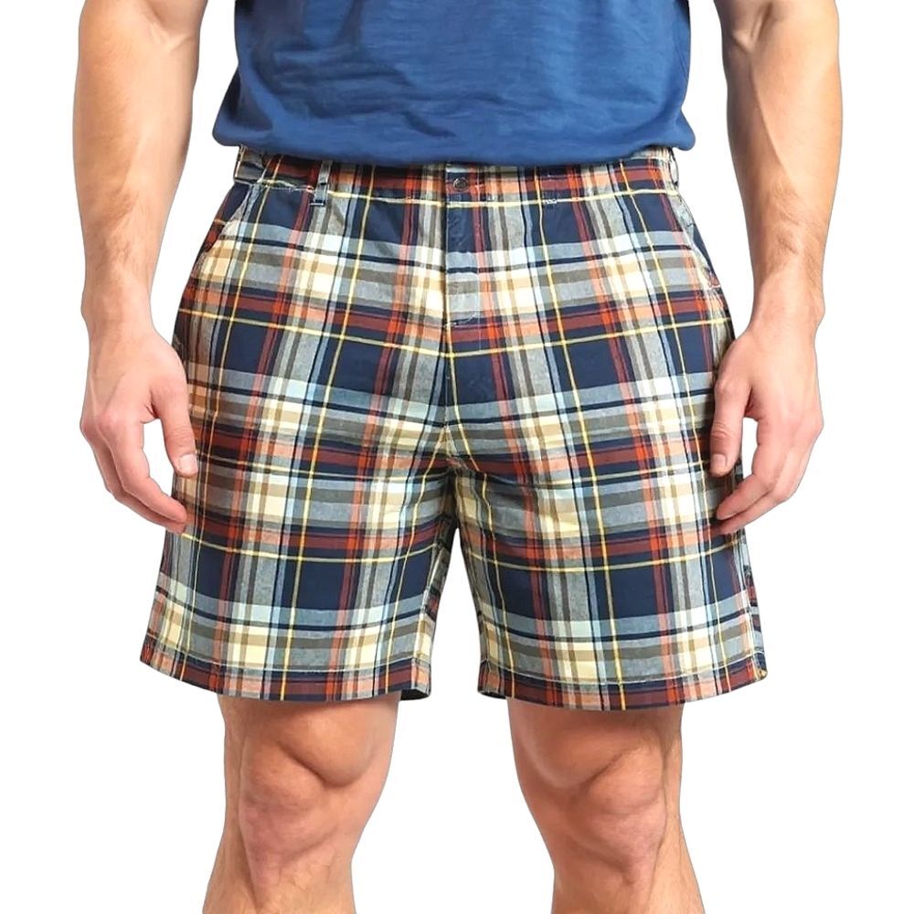 Old Navy Plaid Shorts Cotton Men's size 40 Preppy Cruise Golf 12" Inseam